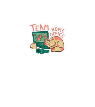 Team Home Office minta fehér pólón