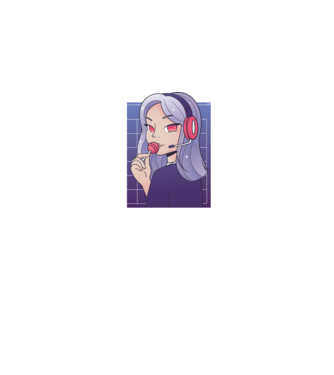Lollipop Gamer Girl minta királykék pólón