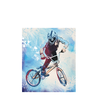 BMX bringa minta fehér pólón