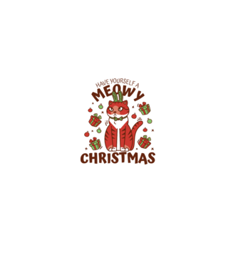 Have yourself a Meowy Christmas - Cicás Karácsony minta fehér pólón