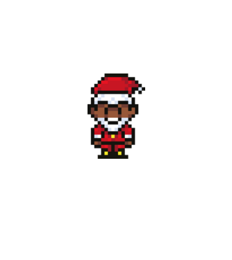 8bit pixel Mikulás minta királykék pólón