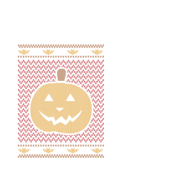 Pumpkin Ugly Sweater Halloween minta fehér pólón