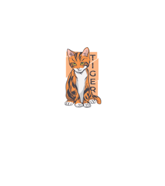 Tigris Cica minta farmerkék pólón