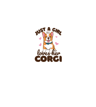 Csak egy Lány, aki szereti a Corgiját minta szürke pólón