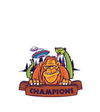 Social Distancing Bajnokok minta fekete pólón