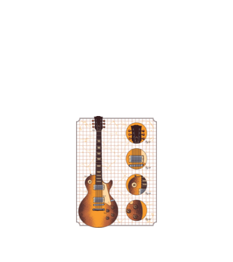 Gibson Gitár rajz gold minta fehér pólón