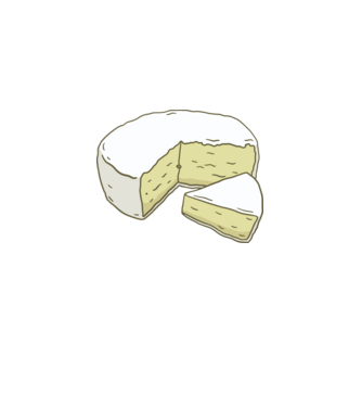 Brie sajt minta fehér pólón