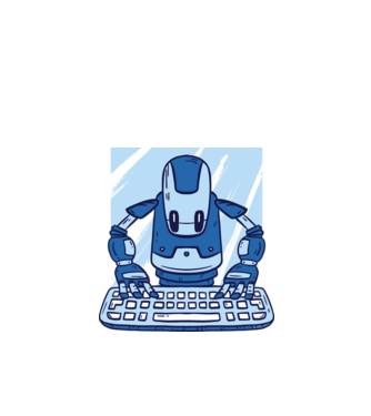 Robot Automatizálás minta királykék pólón