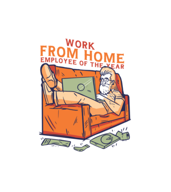 Homeoffice minta fehér pólón