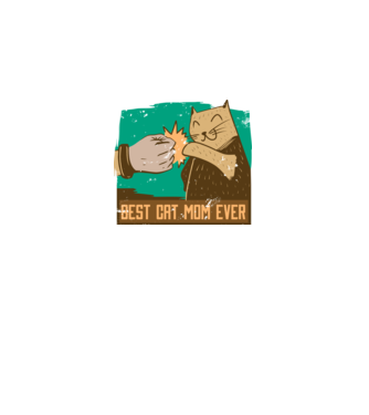 Best Cat Mom Ever - Legjobb Cicás Anya minta fekete pólón
