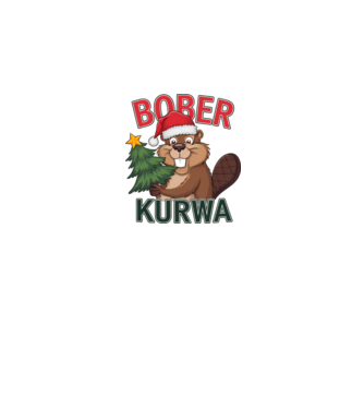 Bober Kurwa Karácsony - Vicces Meme póló minta fehér pólón