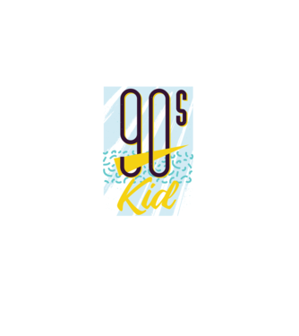 Retro 90s Kid minta világoskék pólón