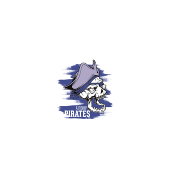 Airship Pirates 2 - Kalóz minta fehér/piros pólón