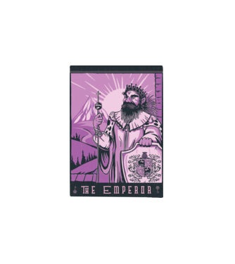 A császár tarot  minta fehér pólón