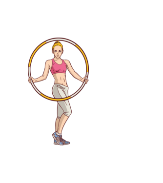 Hula Hoop minta fehér pólón