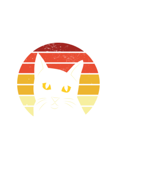 Retro Cica Fej minta fehér pólón