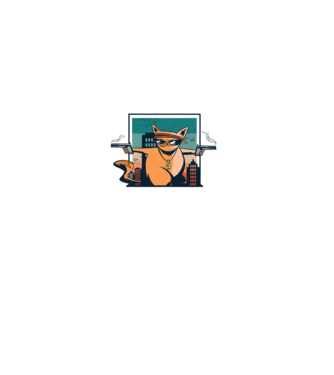 Pew Pew Madafakas Cica minta fekete pólón