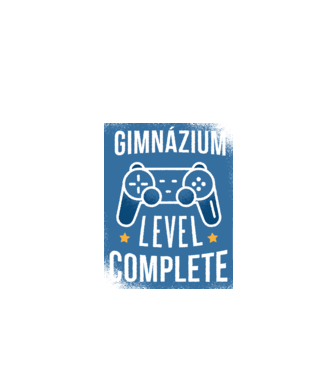 Gimnázium level completed minta fekete pólón