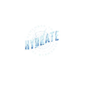 Remember to Hydrate minta fekete pólón