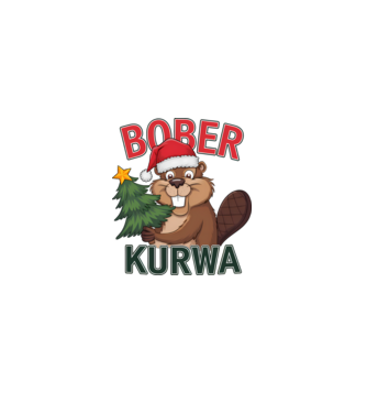 Bober Kurwa Karácsony - Vicces Meme póló minta fehér pólón