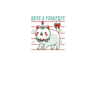 Have a Purrfect Christmas minta fekete pólón