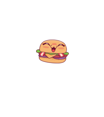 Cuki hamburger minta fehér pólón