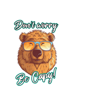 Don't worry be capy - Capybara minta fekete pólón