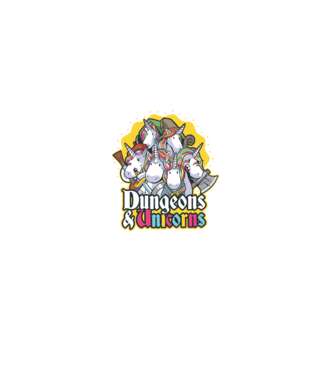 Dungeons and Unicorns minta sötétszürke pólón