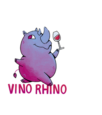 Vino Rhino minta világoskék pólón
