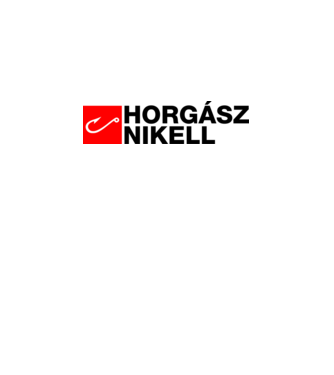 Horgásznikell logo világos pólóra minta fehér pólón
