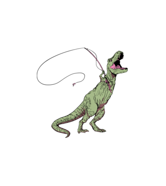 Horgász Trex minta fehér pólón