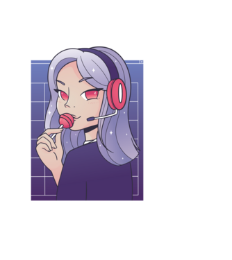 Lollipop Gamer Girl minta fekete pólón