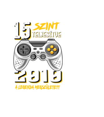 GAMER szint teljesítve 15. 2010 minta fekete pólón