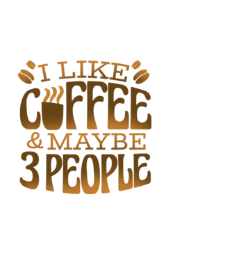 I Like Coffee felirat minta világoskék pólón