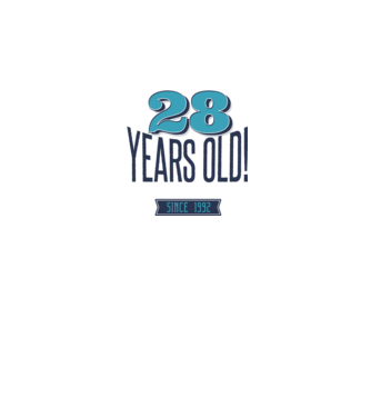 28 years old awesome since 1992 minta rózsaszín pólón