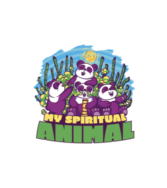 Stoner Panda minta homokszín pólón