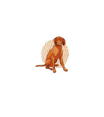 Vizsla minta fekete pólón