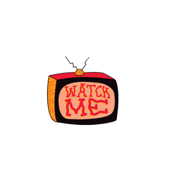 Watch Me TV minta fehér pólón