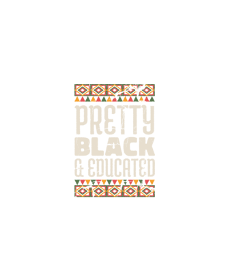 Pretty Black Educated minta fekete pólón