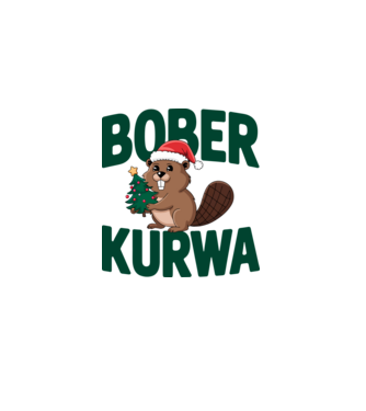 Bober Kurwa Karácsony - Vicces meme póló minta fehér pólón