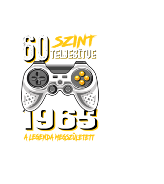 GAMER szint teljesítve 60. 1965 minta fekete pólón