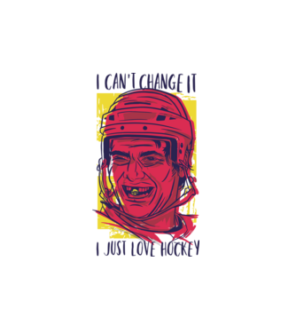 Hockey minta fehér pólón