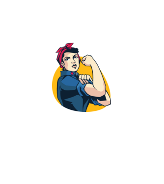 Rosie Riveter Comic minta fekete pólón