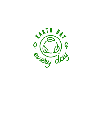 Earth Day Every Day - Föld napja minta fehér pólón