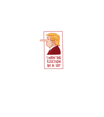 Pinokkió Trump minta fehér pólón