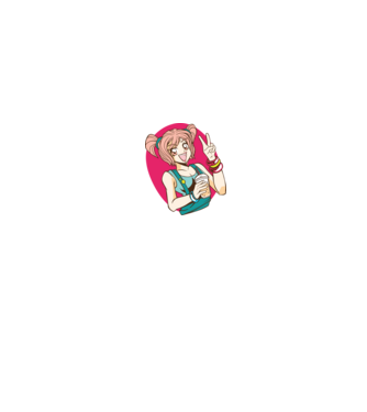 Bobba Anime Lány minta világos rózsaszín pólón