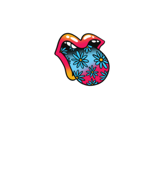 Trippy Tongue minta fekete pólón