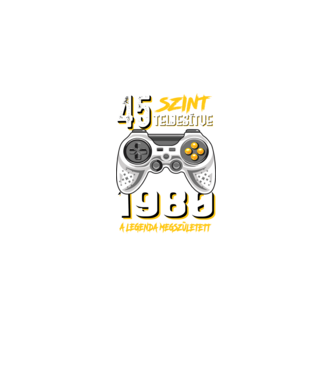 GAMER szint teljesítve 45. 1980 minta fekete pólón