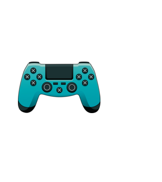 Joystick minta világoskék pólón