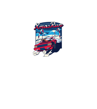 Xmas Outrun Retro Játék Karácsony minta sötétszürke pólón